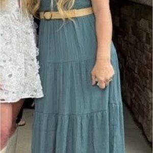 Blu Pepper Teal Kids Dress